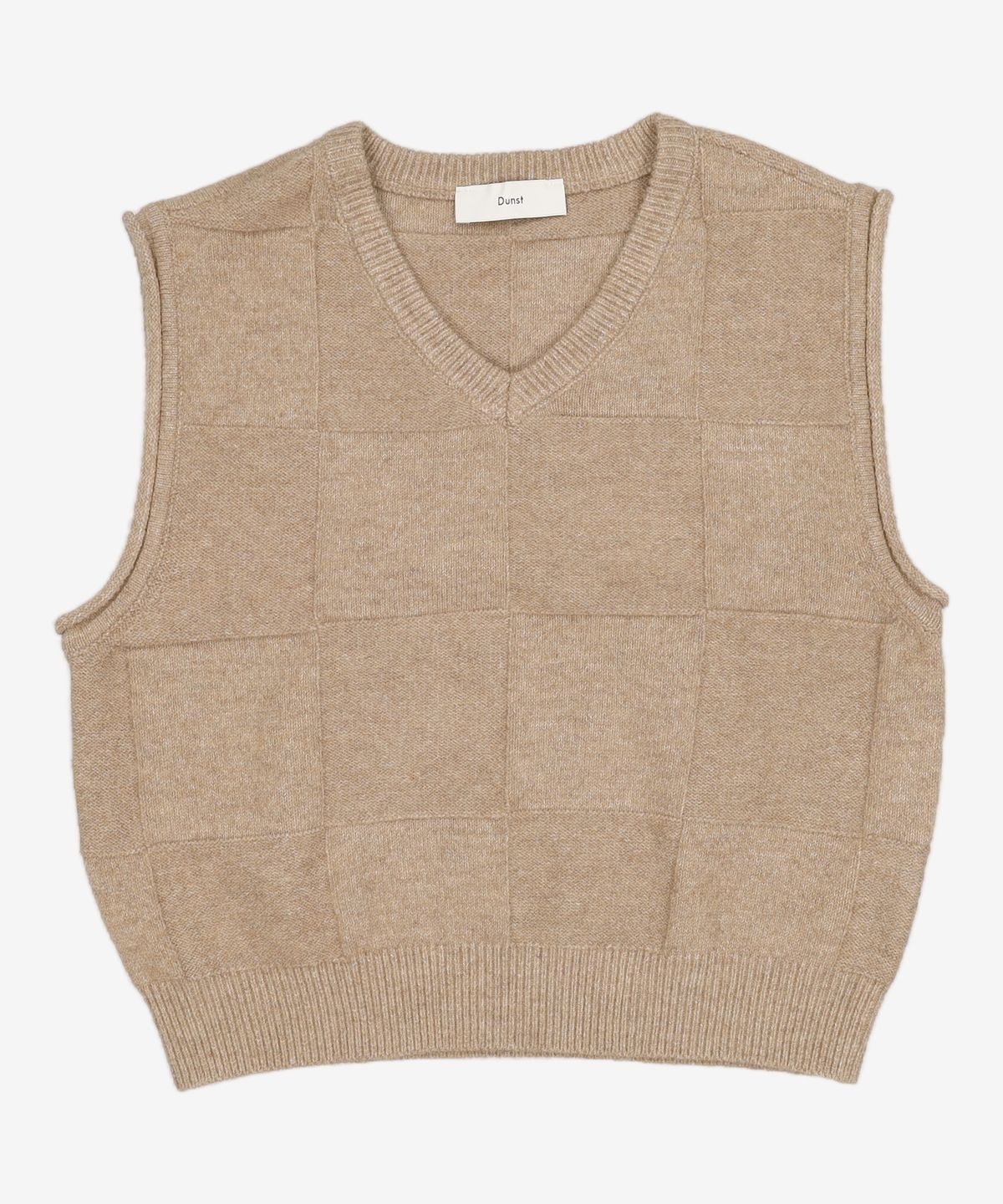 던스트(DUNST) UNISEX DIVIDE V-NECK KNIT VEST CAMEL_UDSW4C111CM XS