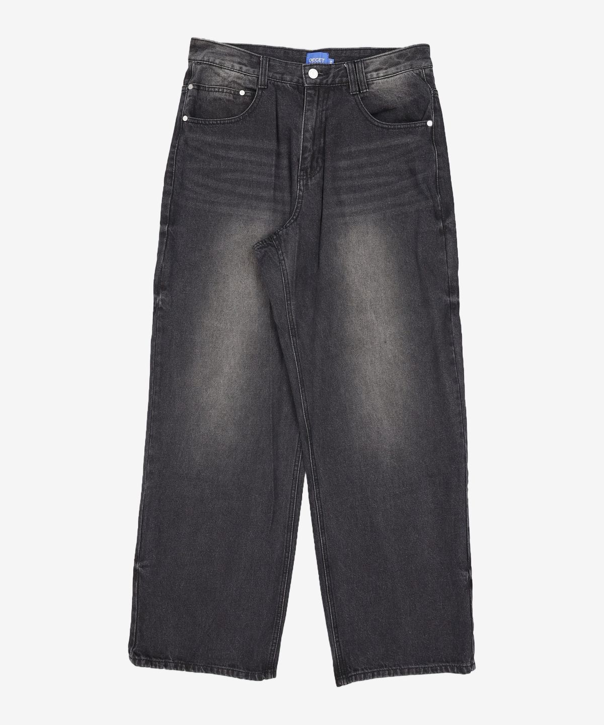 데케트(DECET) Mid Rise Wide Jeans DCPT027AshBlack 32