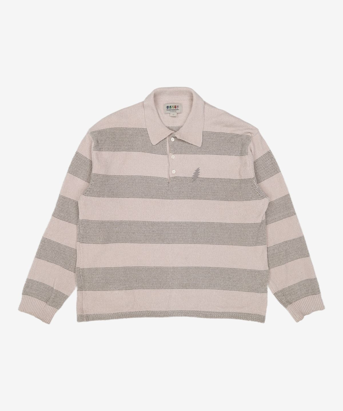 디스이즈네버댓(THISISNEVERTHAT) GD Lightning Velvet Knit Polo Light Pink L