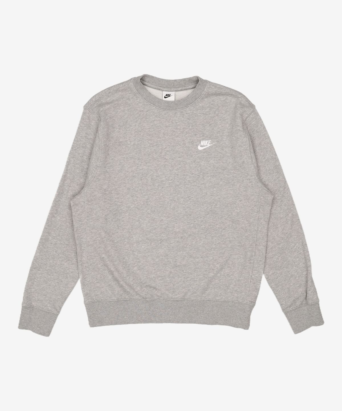 나이키(NIKE) 스포츠웨어 클럽 프렌치 테리 크루 M - 다크 그레이 헤더:화이트 / BV2667-063 L