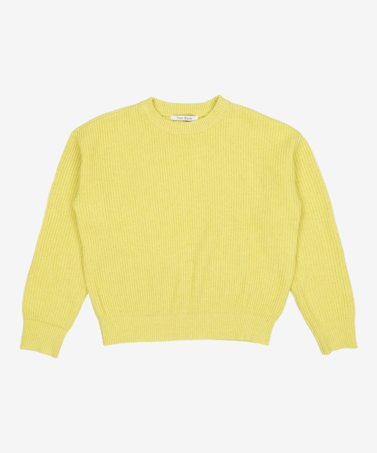 넌블랭크(NONBLANK) [현킴]램스울 라운드 니트_YELLOW S