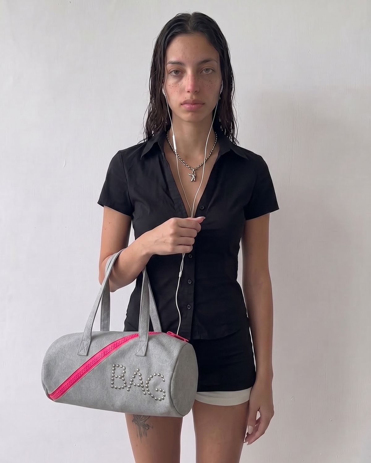 케미컬스포츠(CHEMICALSPORTS) Big Zipper Bag ( Grey )
