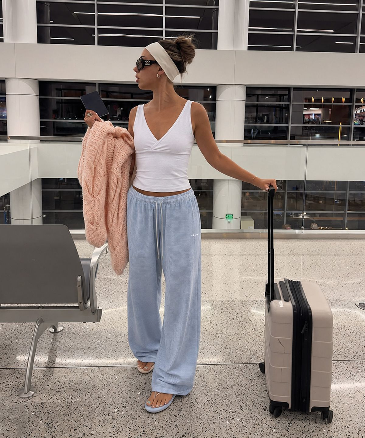 인지액티브(INJIACTIVE) Striped Terry Pants 소라