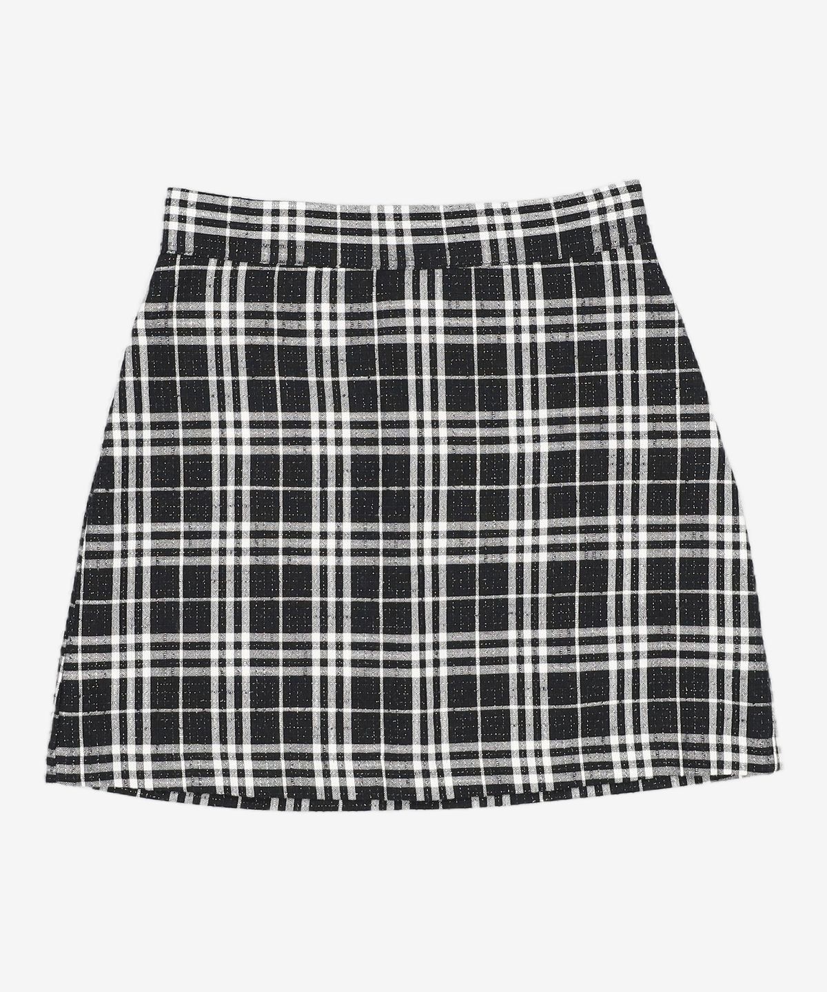 큐리티(CURETTY) C GLITTER CHECK MINI SKIRT_BLACK S