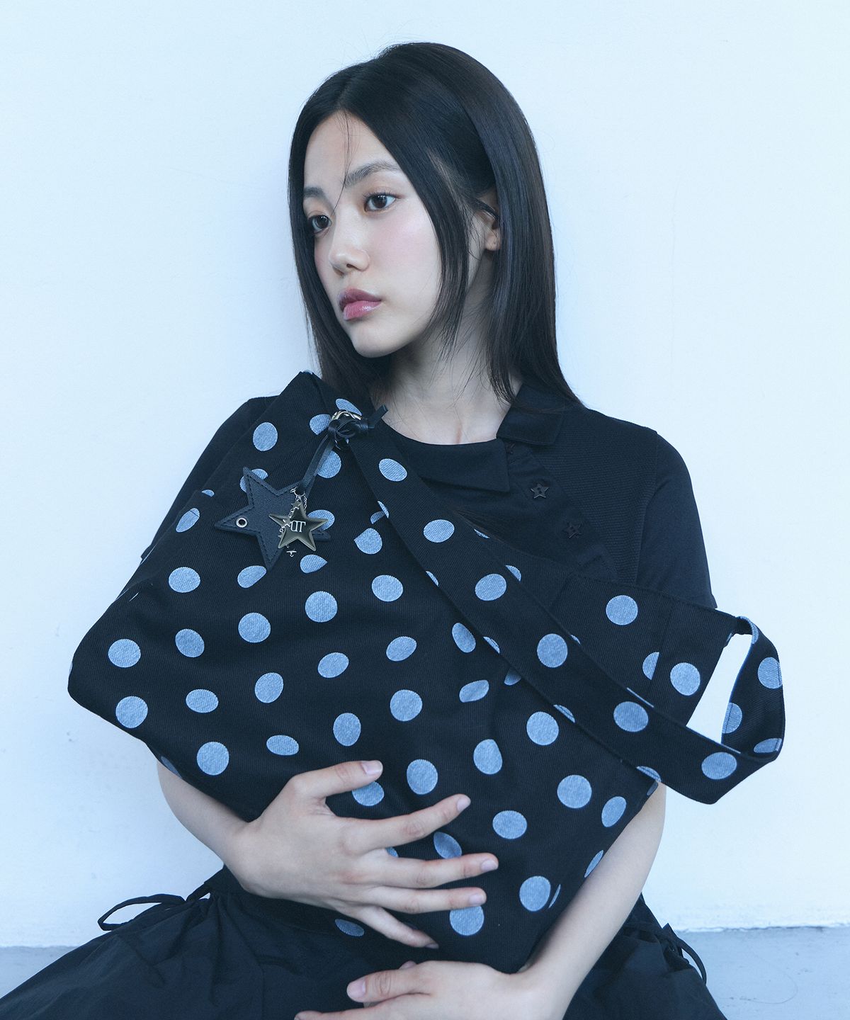 오아트(OART) Dot Pleats Shoulder Bag [BLACK]