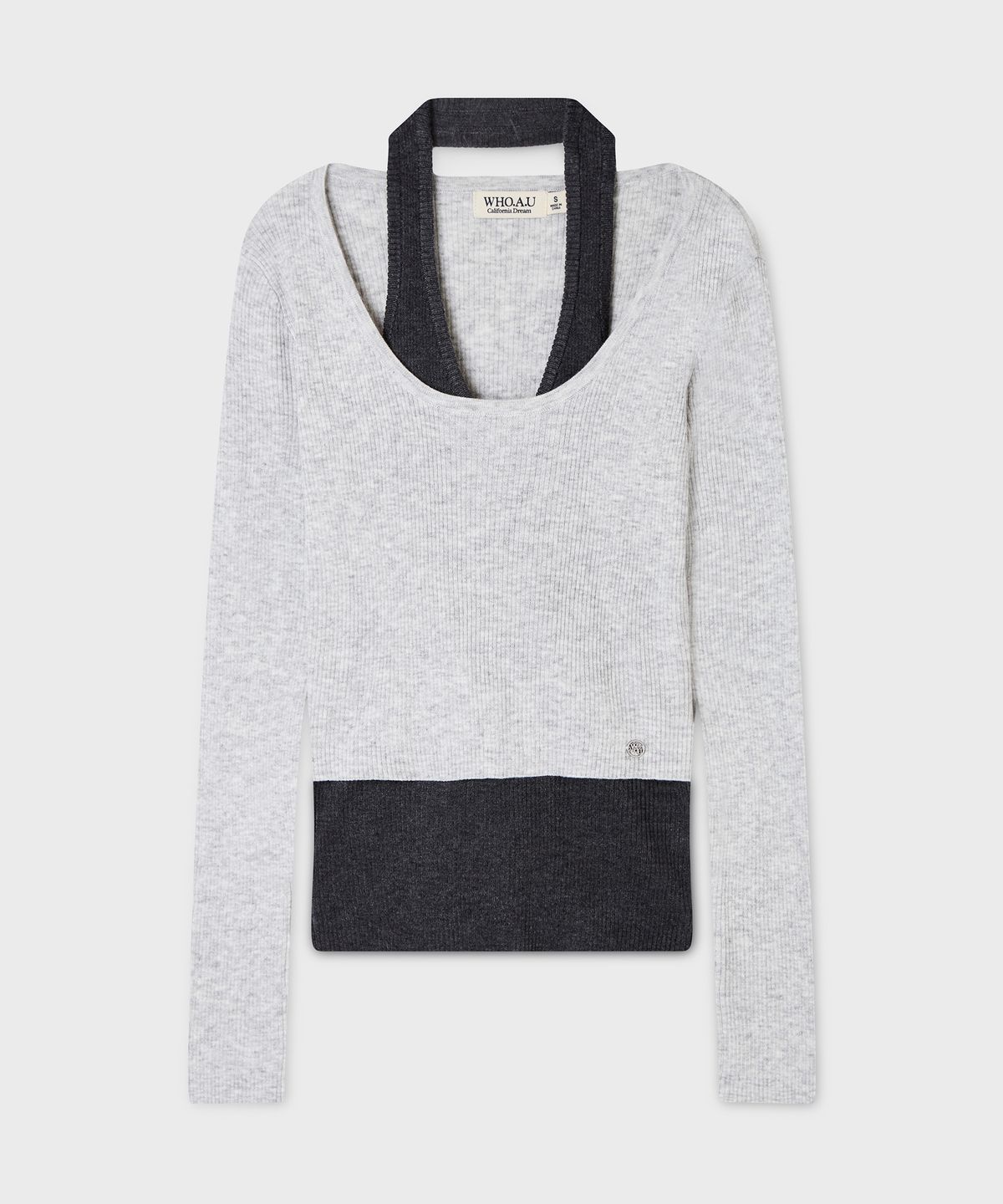 후아유(WHO.A.U) Halterneck Layered Pullover / WHKAG4821F