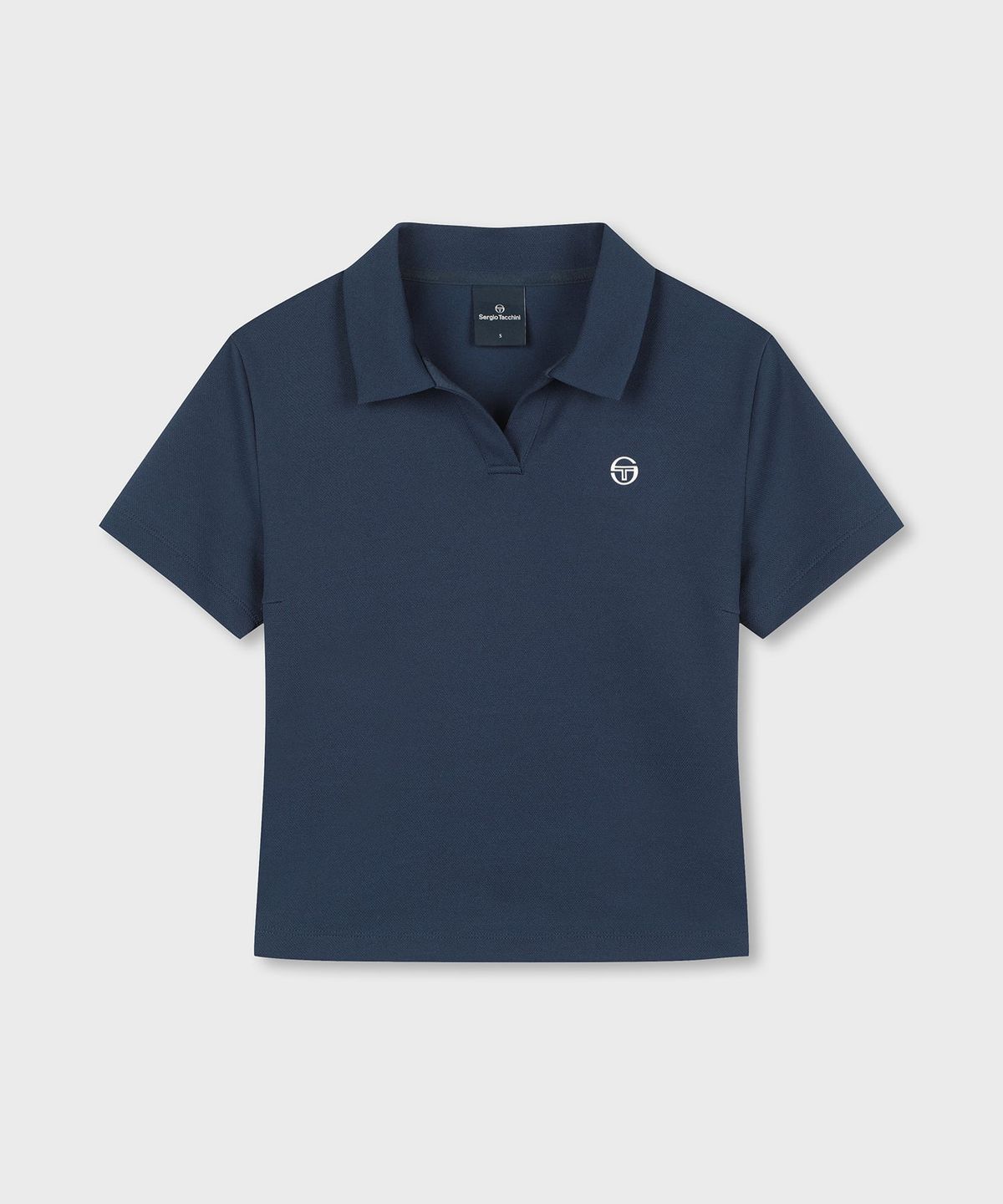 세르지오 타키니(SERGIO TACCHINI) W 크롭 슬림핏 플레잉 폴로 (Navy)