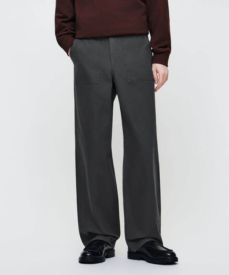 M COTTON WORK PANTS charcoal
