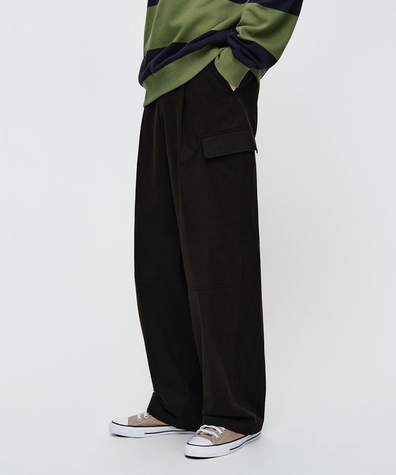 M COTTON CARGO PANTS black