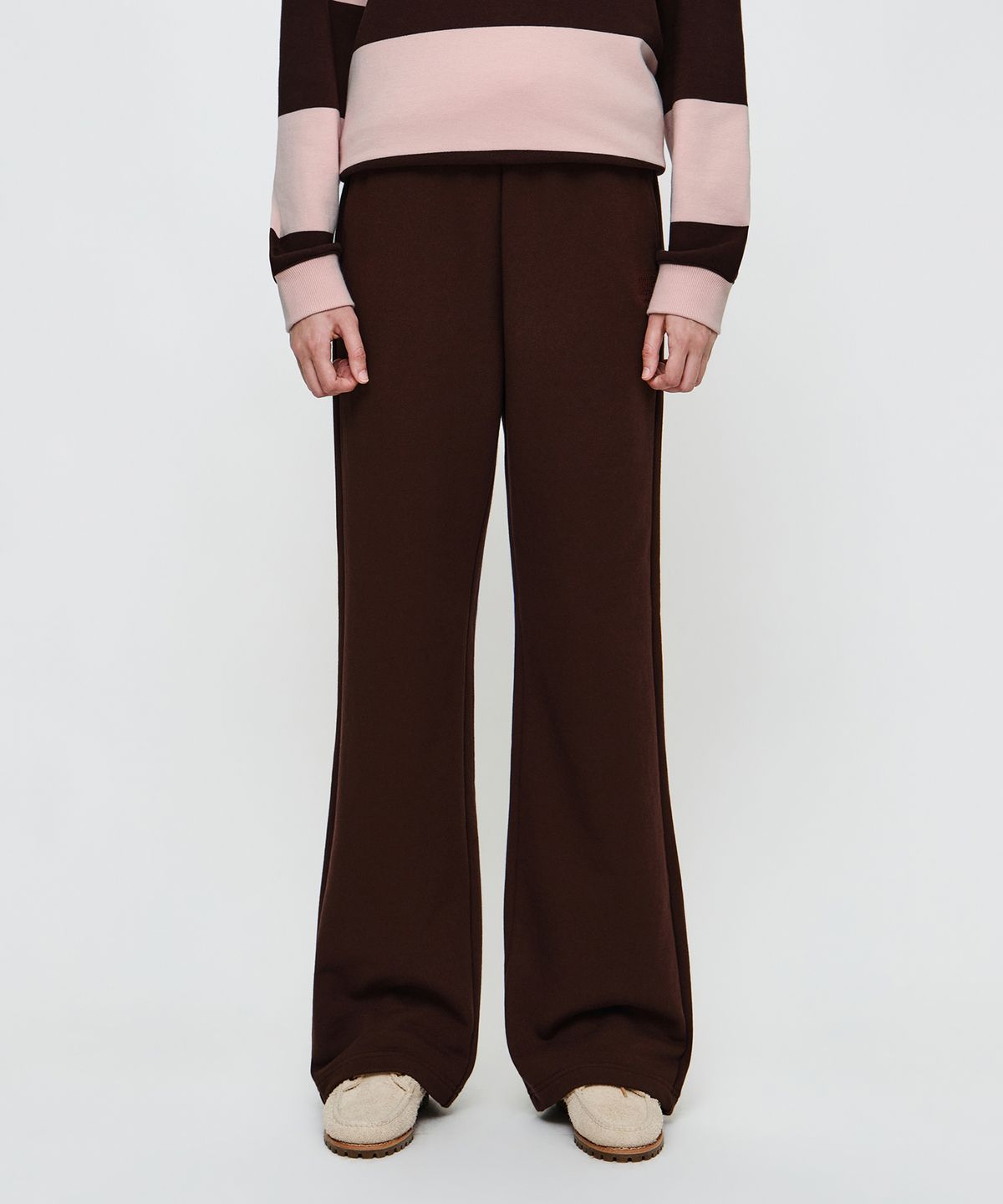마리떼 프랑소와 저버(MARITHÉ + FRANҪOIS GIRBAUD) W CLASSIC LOGO SWEAT PANTS brown