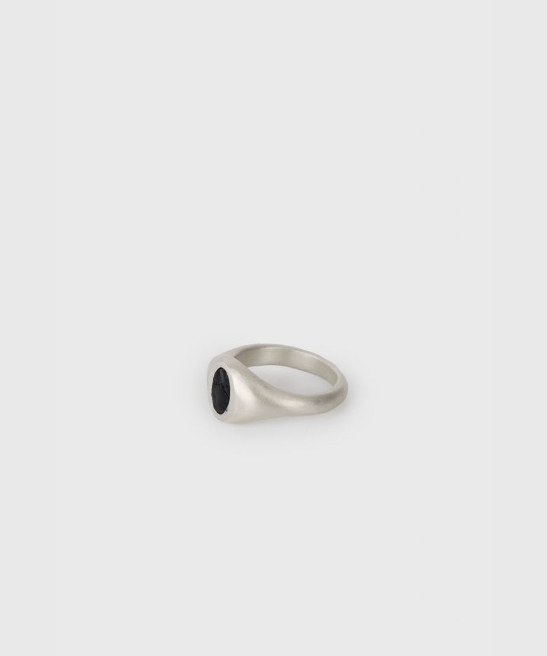 Leather Point Ring - Silver