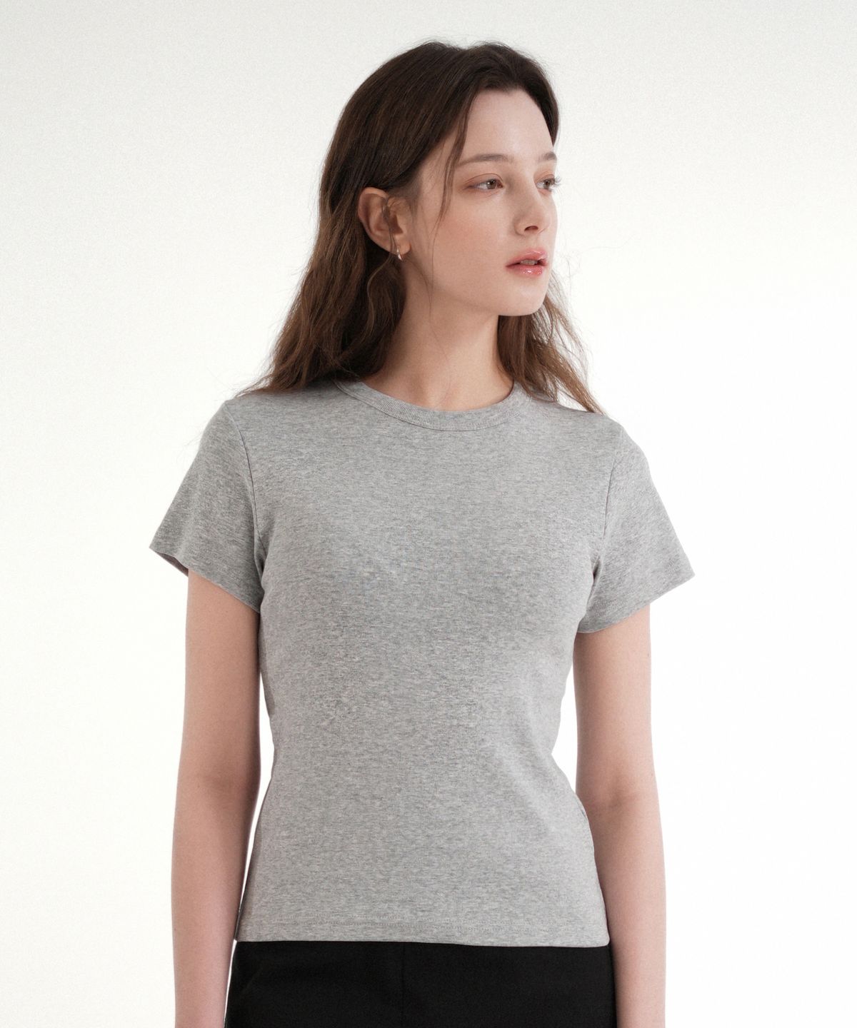 블레티(VLETI) Cotton Basic Half Tee (gray)