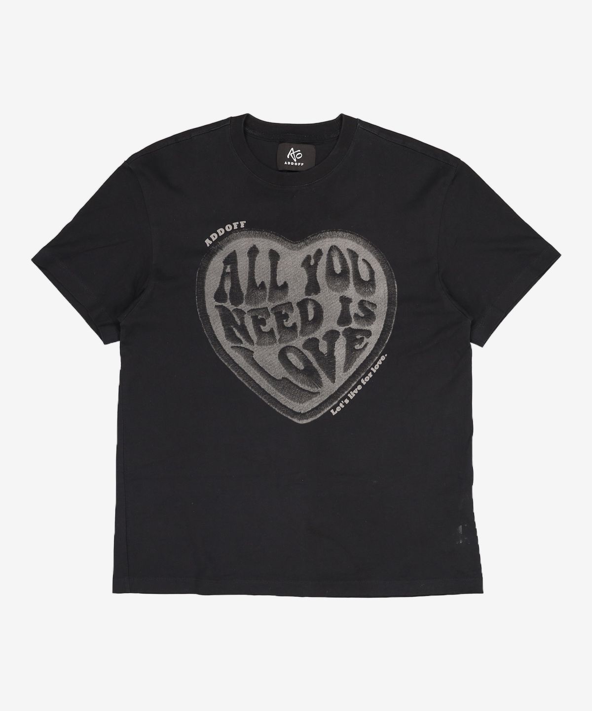 애드오프(ADDOFF) NEED LOVE T-SHIRT BLACK S