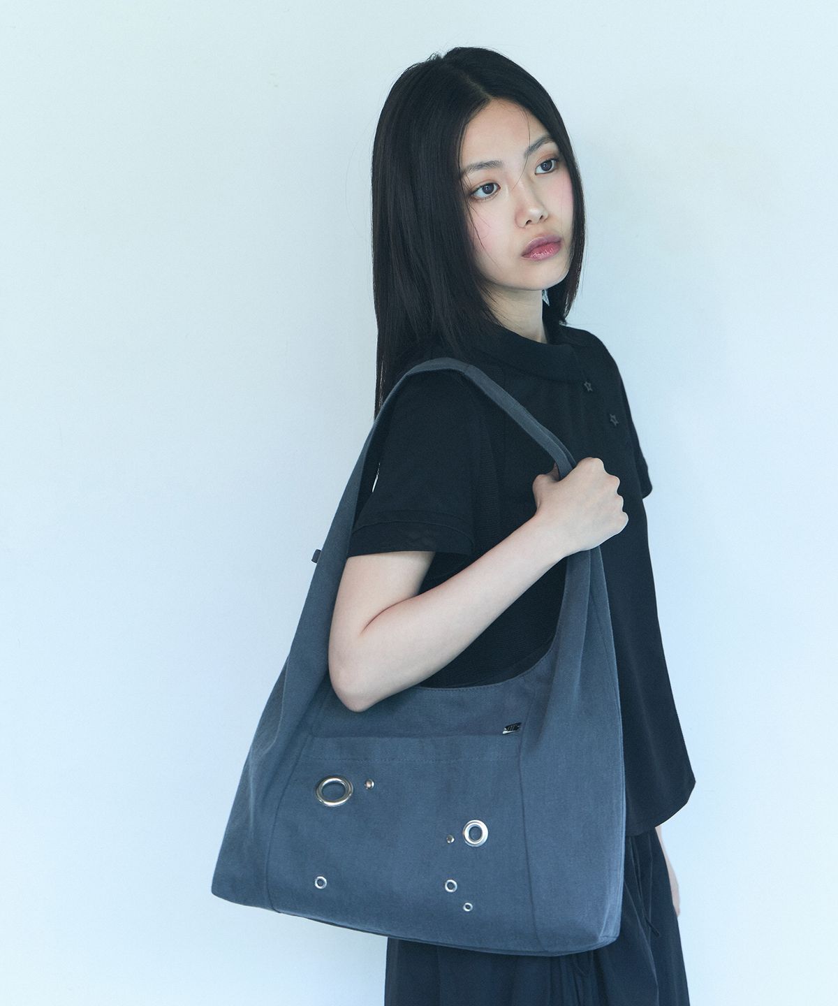 오아트(OART) Eyelet Hobo Bag [GRAY]