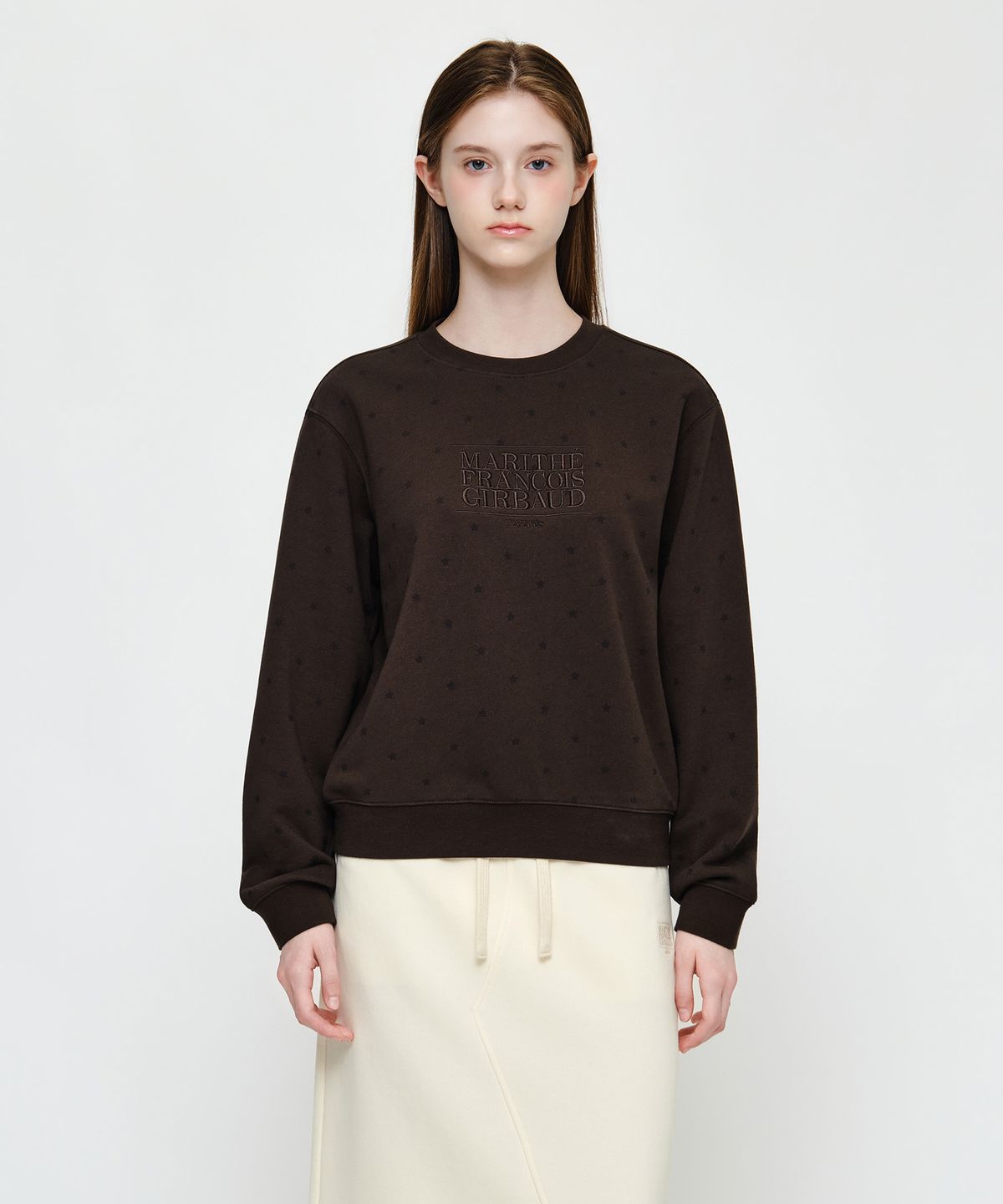 마리떼 프랑소와 저버(MARITHÉ + FRANҪOIS GIRBAUD) W CLASSIC LOGO SWEATSHIRT brown