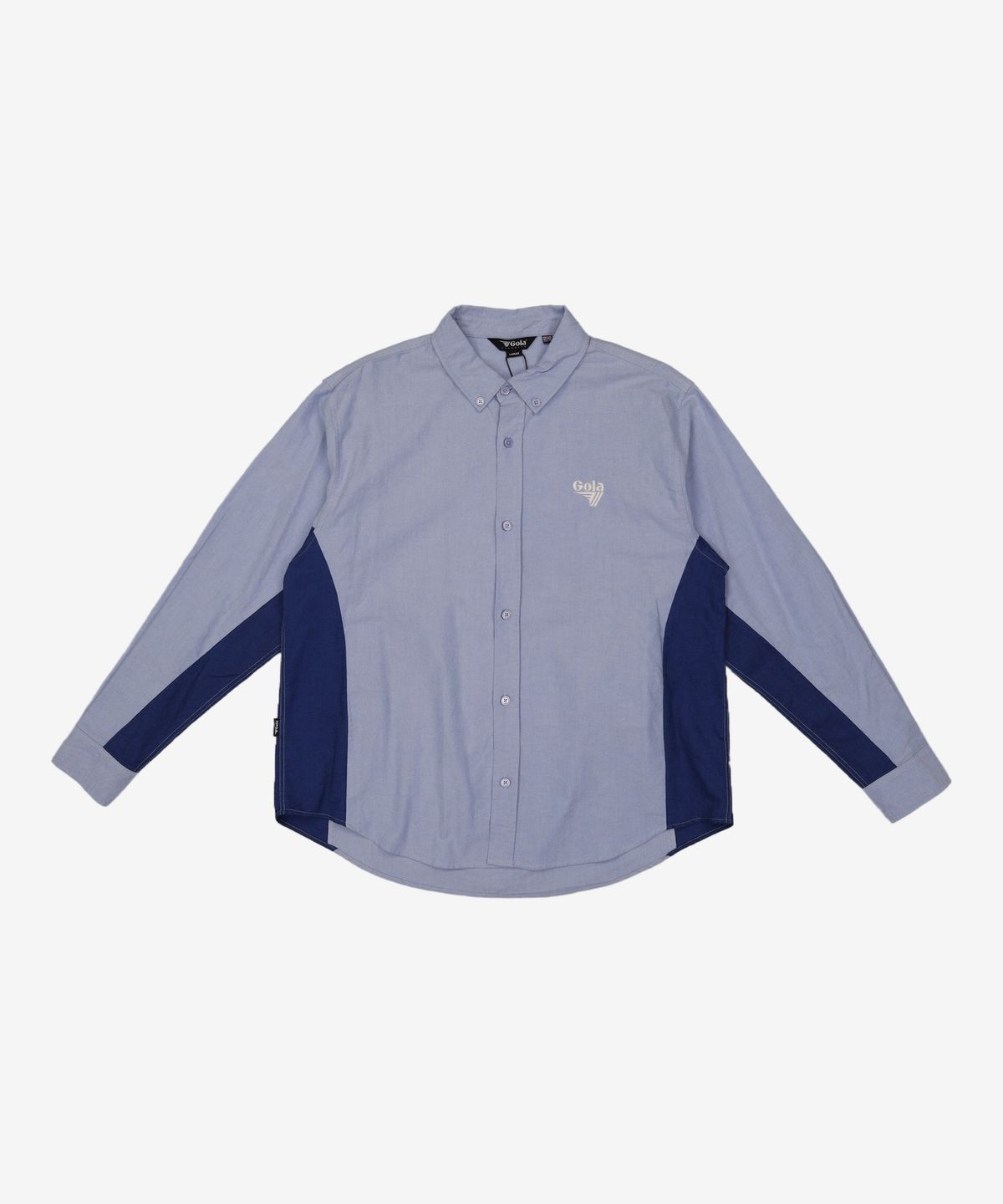 골라(GOLA) COLOR BLOCK OXFORD SHIRTS [BLUE] L