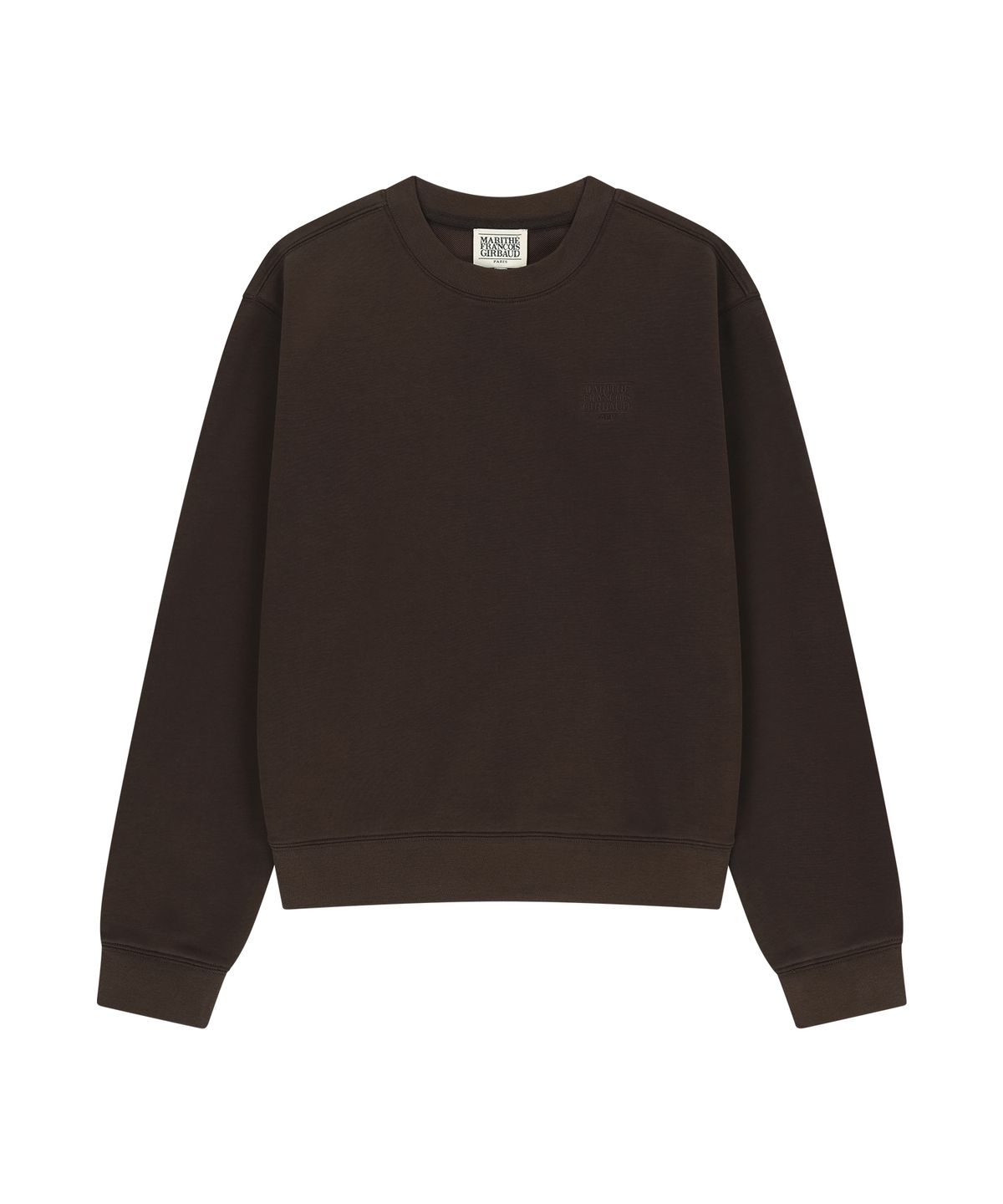 마리떼 프랑소와 저버(MARITHÉ + FRANҪOIS GIRBAUD) W SMALL CLASSIC LOGO SWEATSHIRT brown