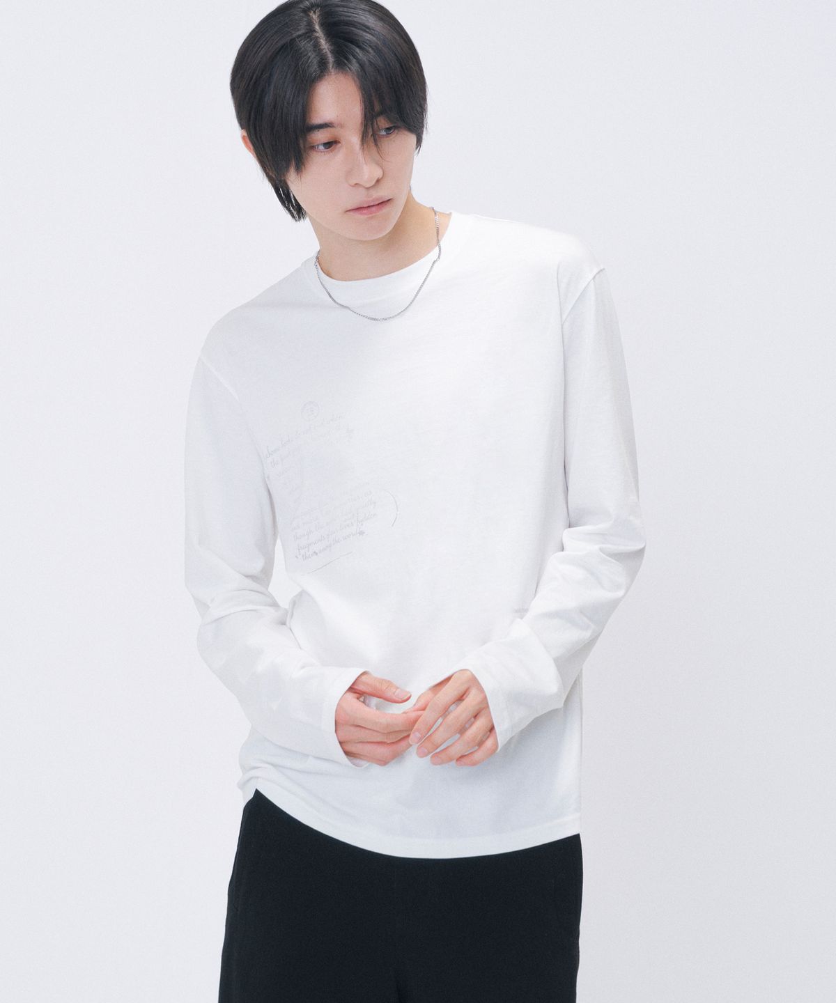 미세키서울 맨(MISEKISEOUL MEN) Post card long sleeve IVORY
