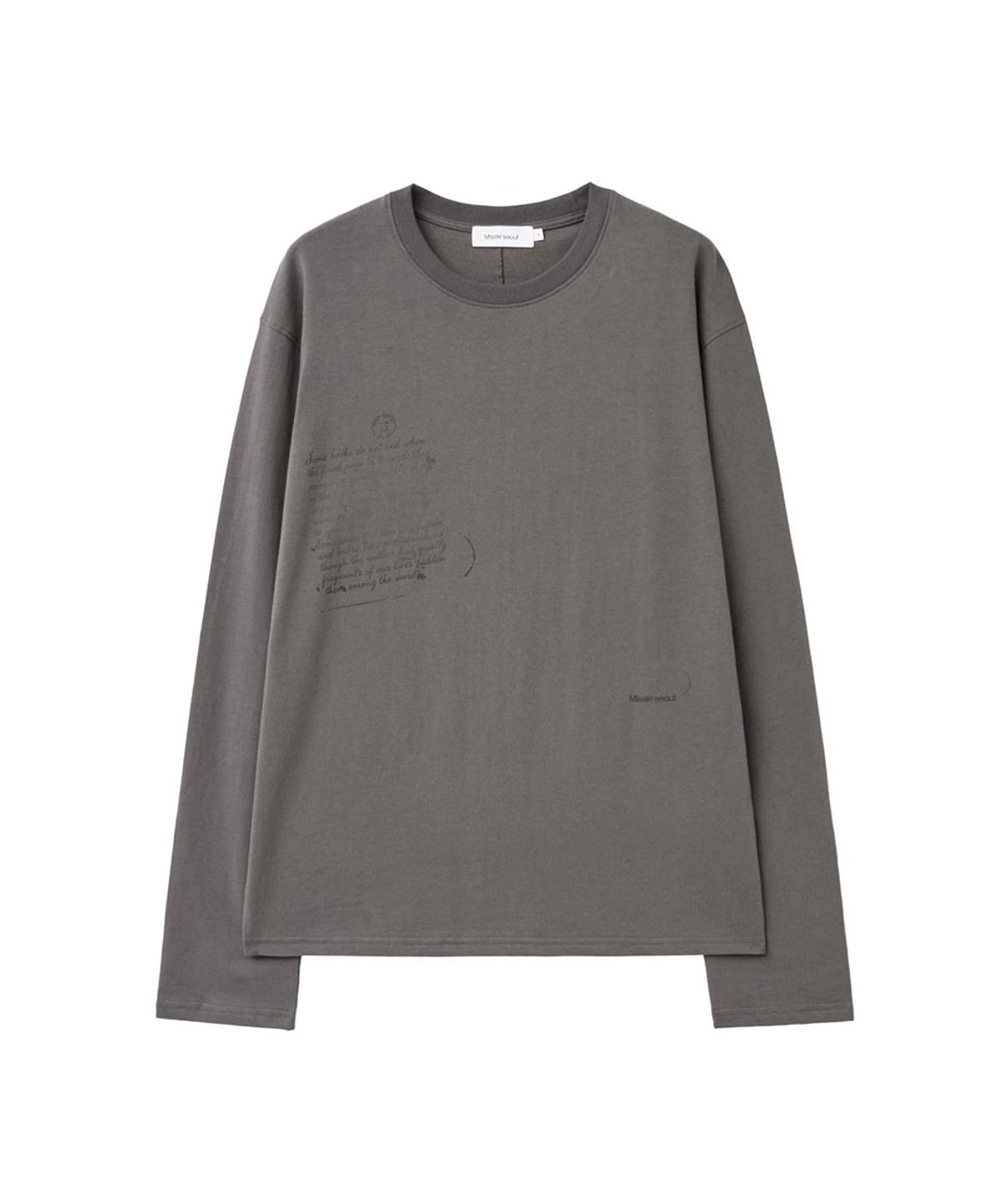 미세키서울 맨(MISEKISEOUL MEN) Post card long sleeve CHARCOAL