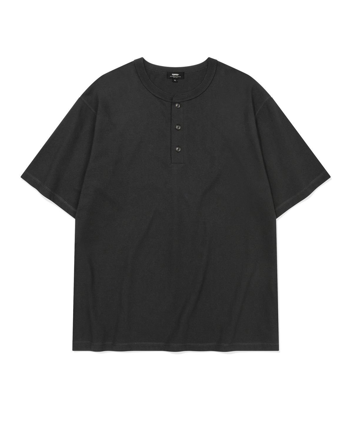 카네이테이(KANEITEI) BASIC HENLYNECK SHORT SLEEVES (CHARCOAL)