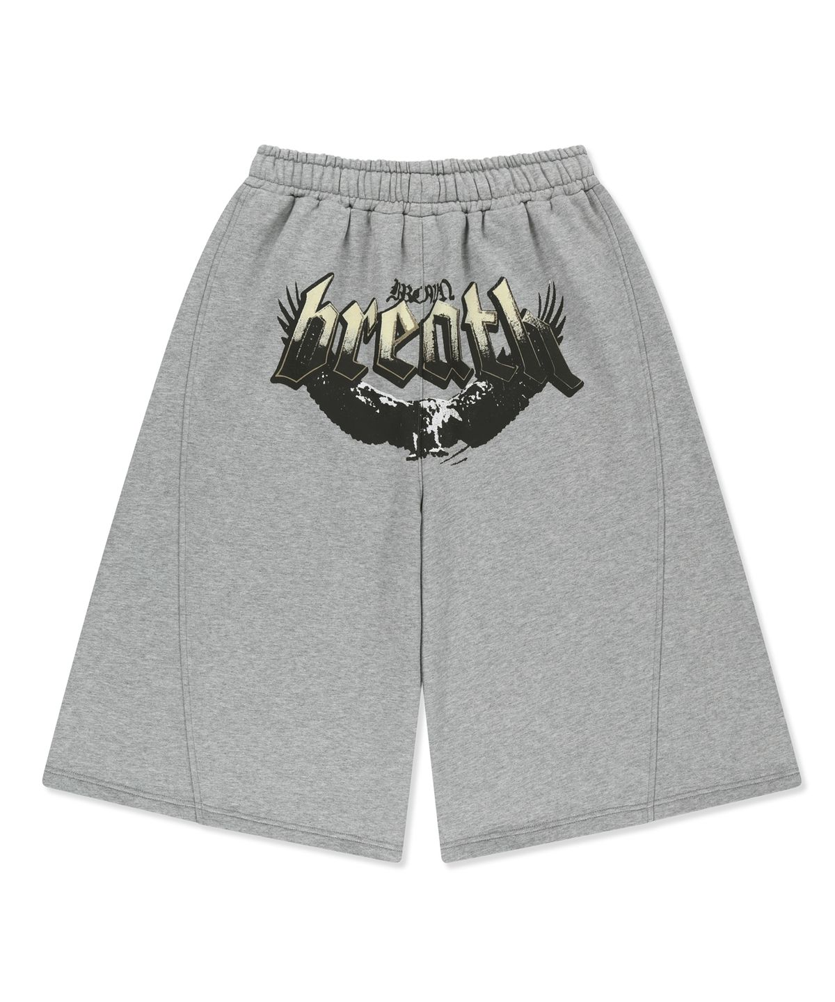 브라운브레스(BROWNBREATH) BB EAGLE GRAPHIC SHORTS - MELANGE GREY