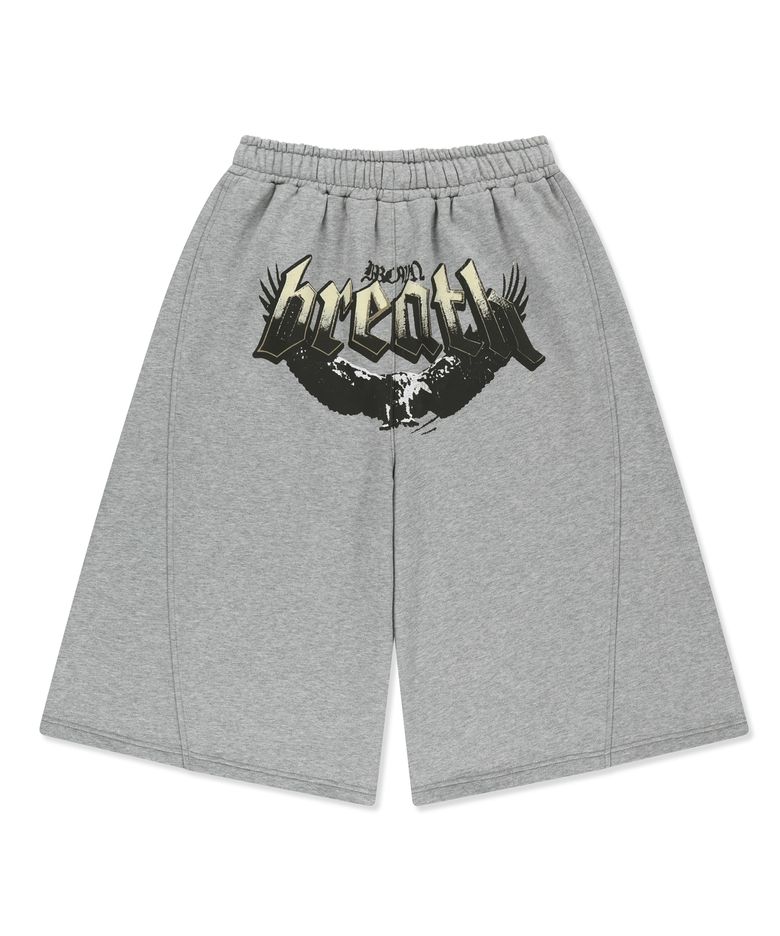 BB EAGLE GRAPHIC SHORTS - MELANGE GREY