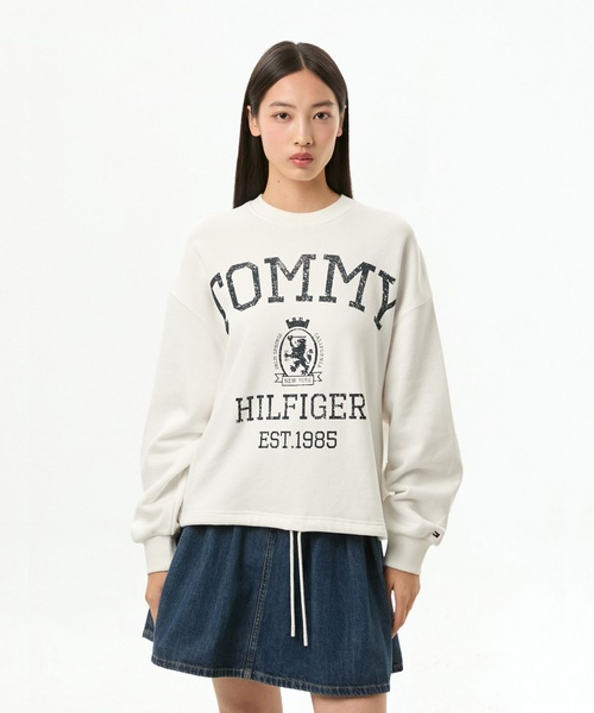 타미힐피거(TOMMY HILFIGER) 바시티 크레스트 스웨트셔츠
