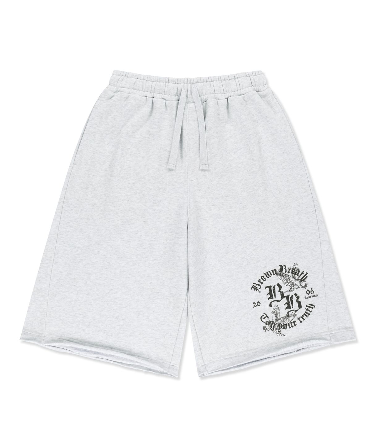 브라운브레스(BROWNBREATH) BERMUDA CIRCLE SHORTS - ASH