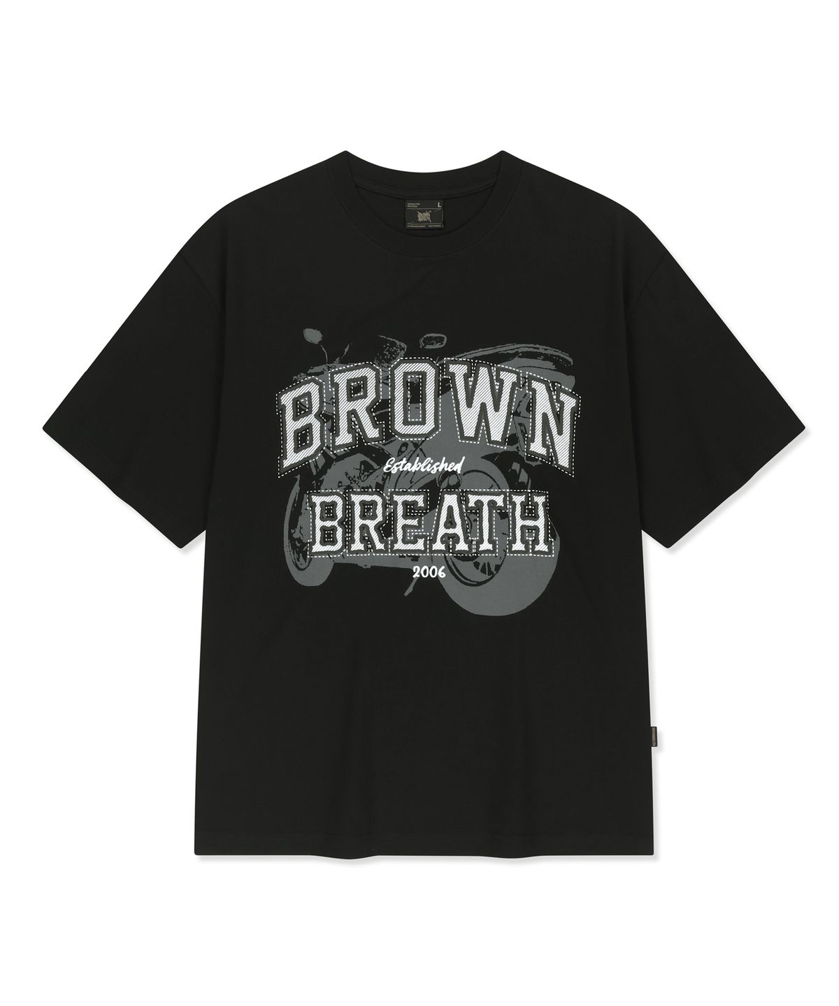 브라운브레스(BROWNBREATH) MOTO ARCH TEE - BLACK