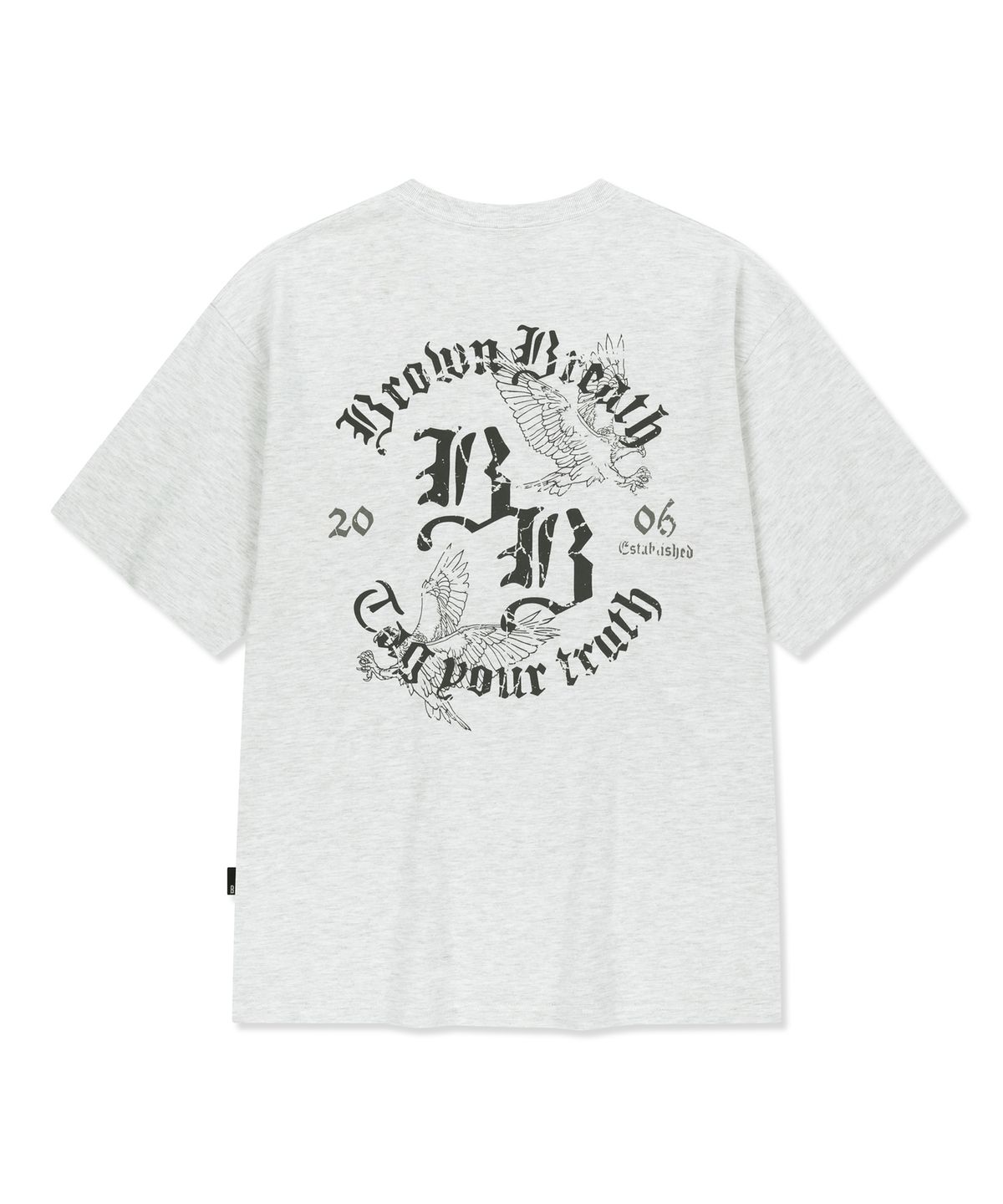 브라운브레스(BROWNBREATH) CIRCLE EAGLE TEE - ASH