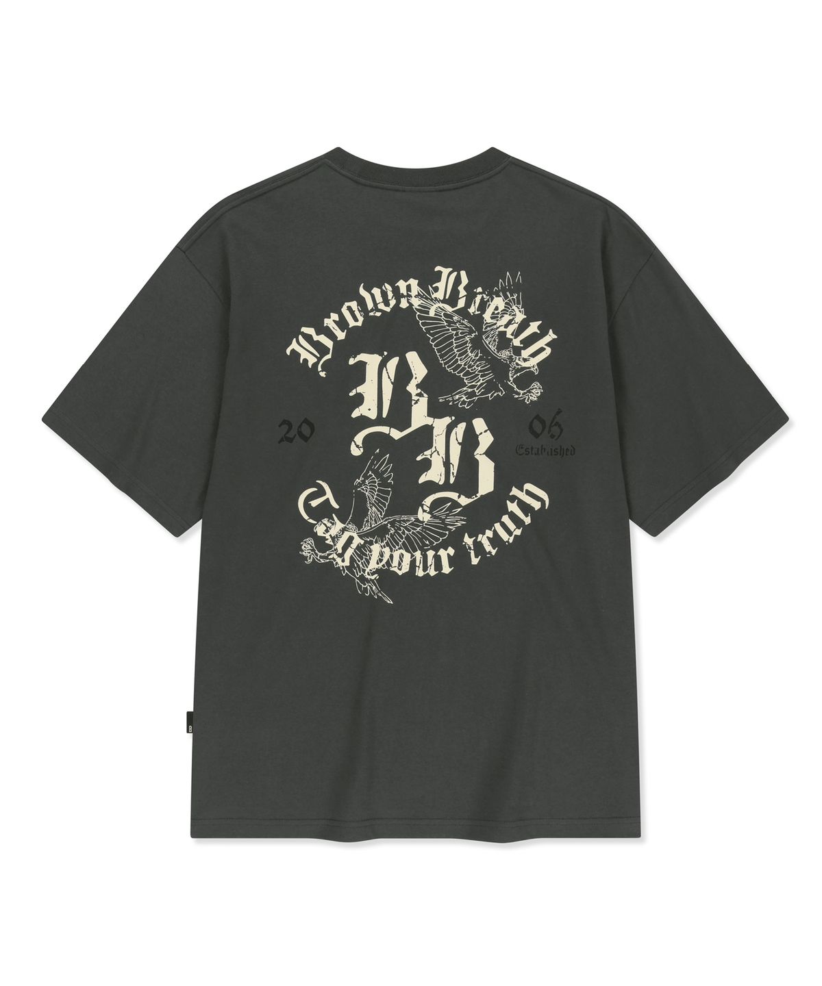 브라운브레스(BROWNBREATH) CIRCLE EAGLE TEE - CHARCOAL