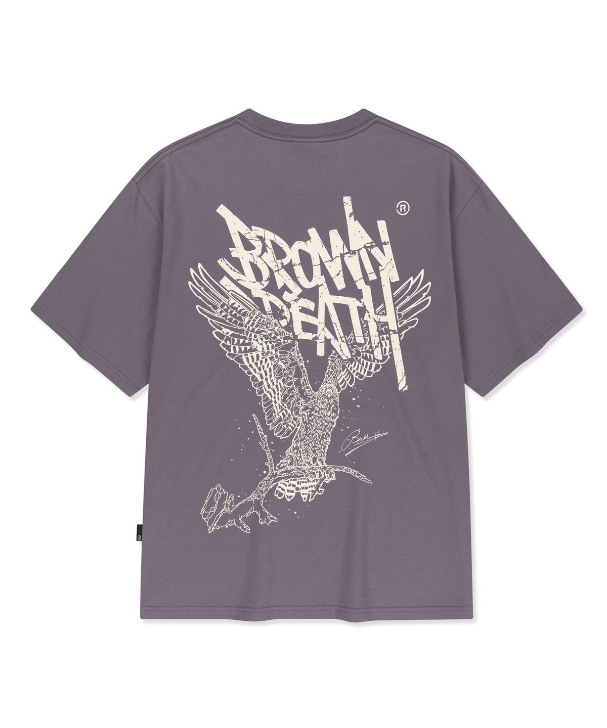 브라운브레스(BROWNBREATH) BB HERITAGE EAGLE TAG TEE - PURPLE