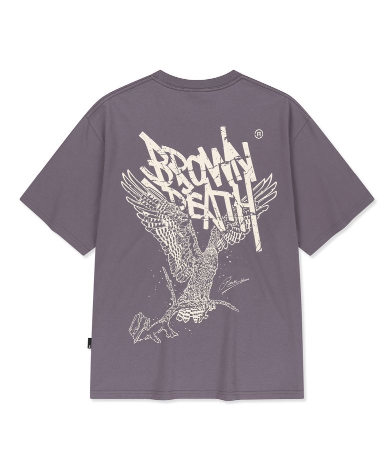 BB HERITAGE EAGLE TAG TEE - PURPLE