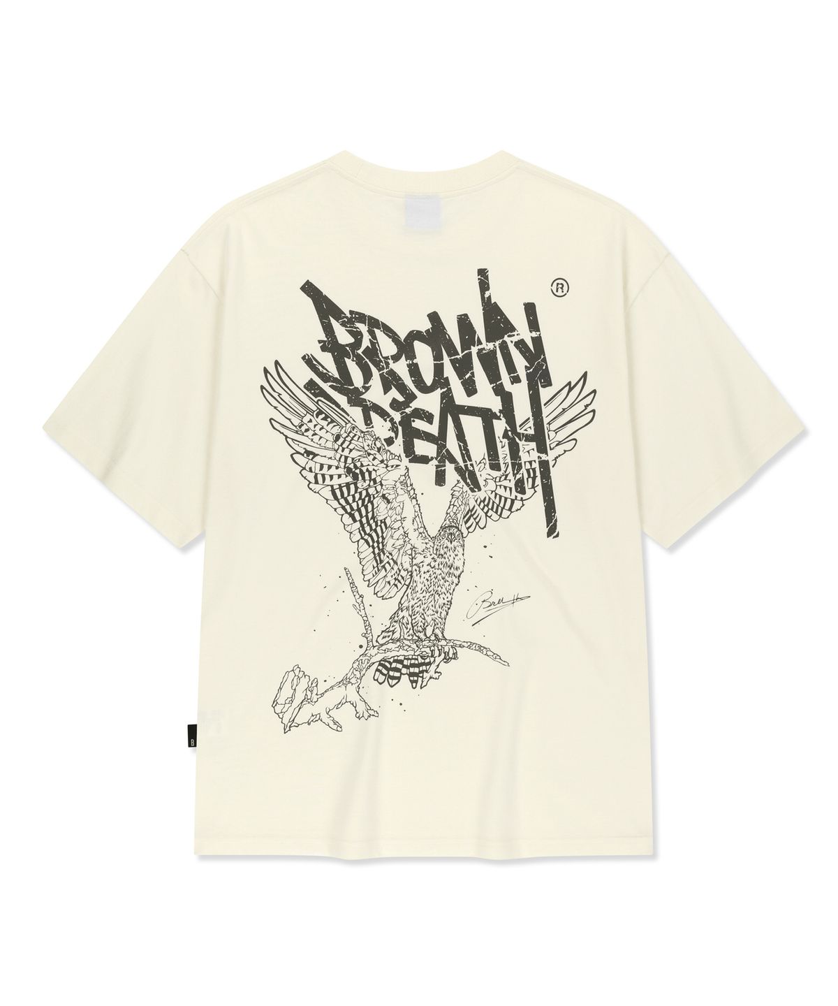 브라운브레스(BROWNBREATH) BB HERITAGE EAGLE TAG TEE - CREAM