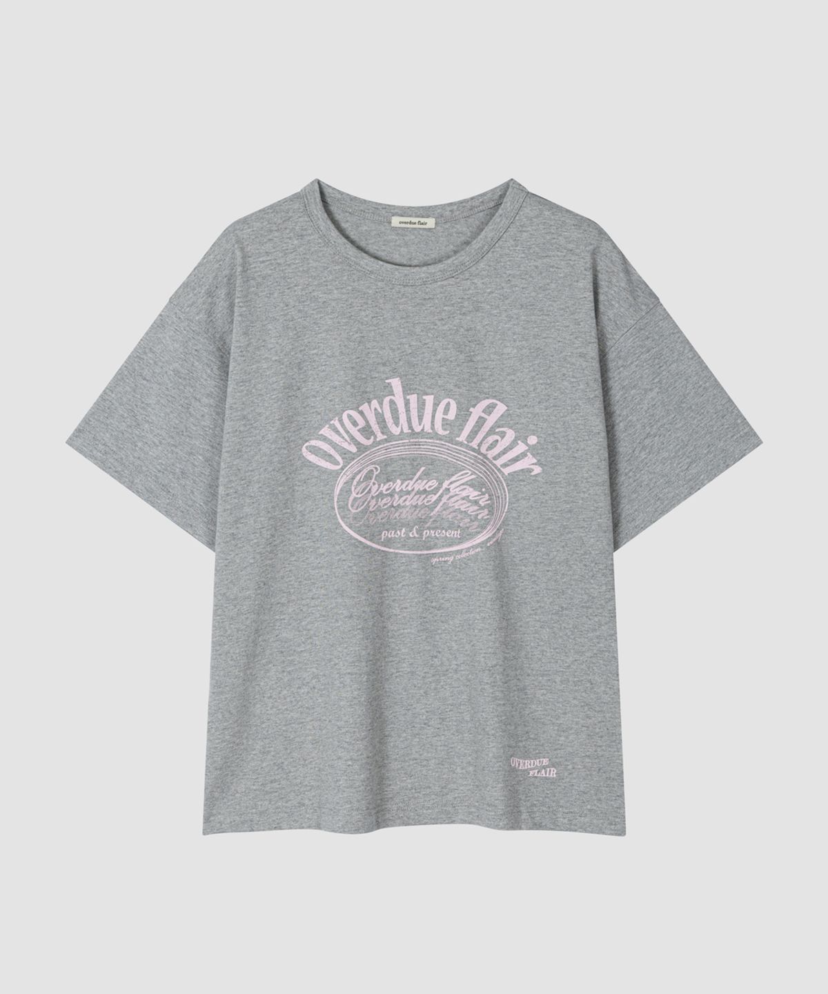 오버듀플레어(OVERDUEFLAIR) OVERDUE BOXY T_MELANGE GREY