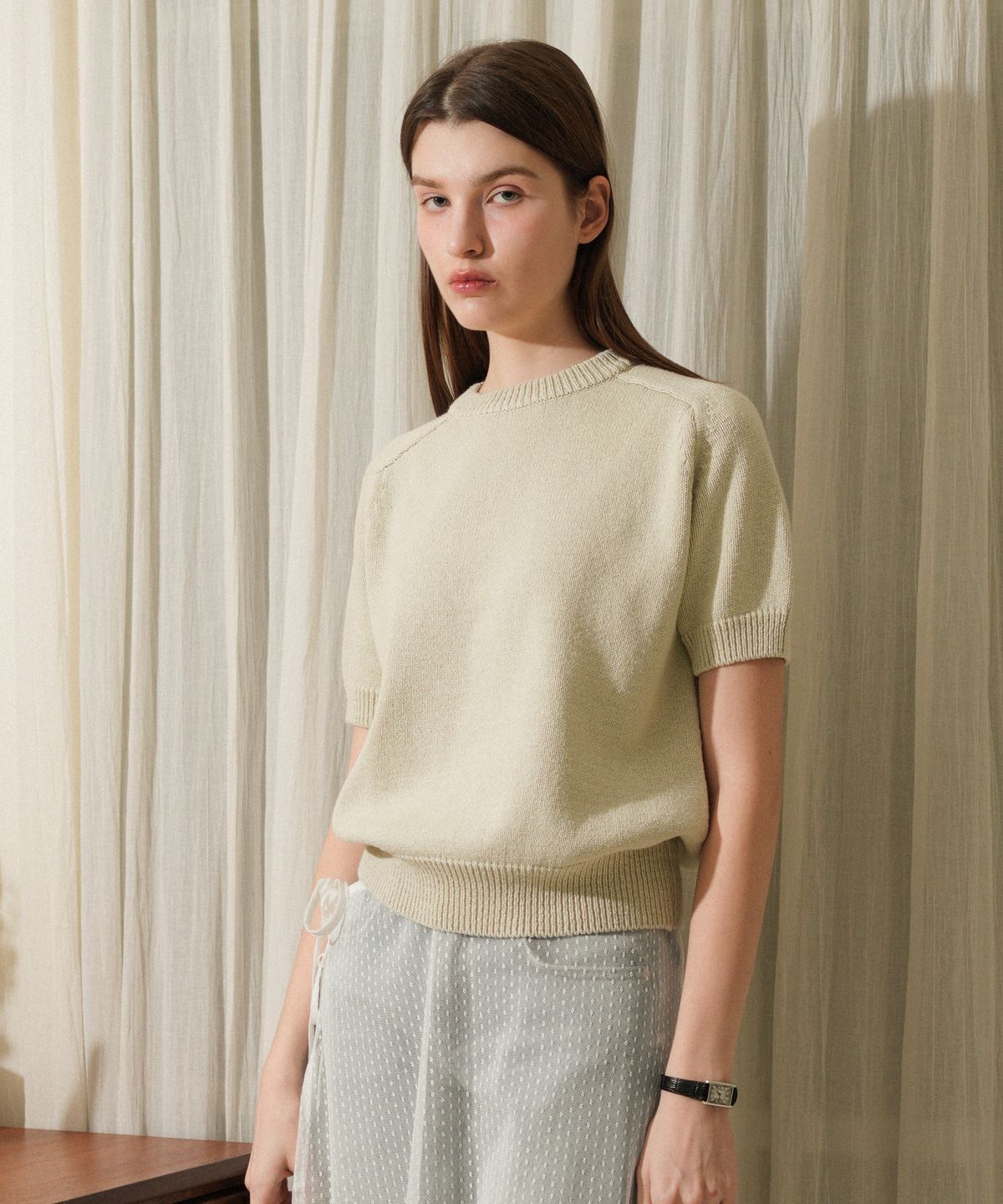 블레티(VLETI) Cotton Round Half Knit (light mint)