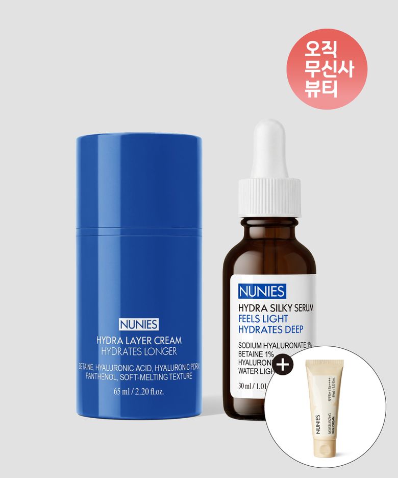 [증정/SET] 하이드라 실키 세럼 30ml+하이드라 레이어 크림 65ml (선크림 40ml 본품 증정)