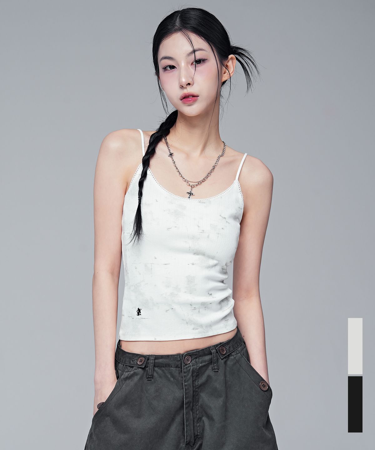 어반드레스(AVANDRESS) 이아 포그 레이스 슬리브리스_2COL