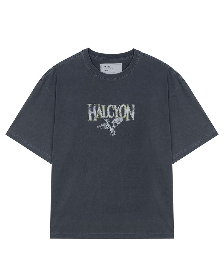 HALCYON STATUE WASHED T-SHIRT / NAVY