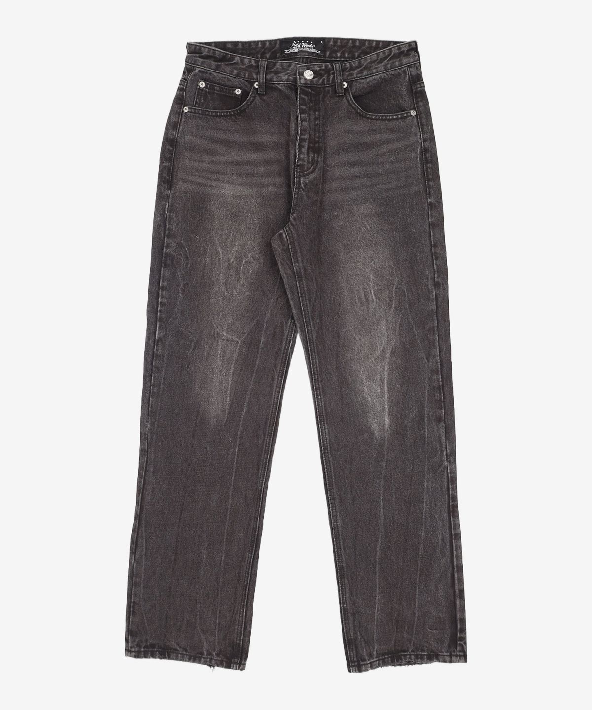 필드워커(FIELDWORKER) SIWA WASHING SEMI WIDE DENIM [BLACK] L