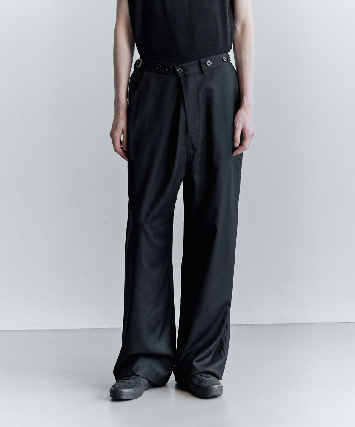 키류(KIRYU) WRAP SLACKS_BLACK