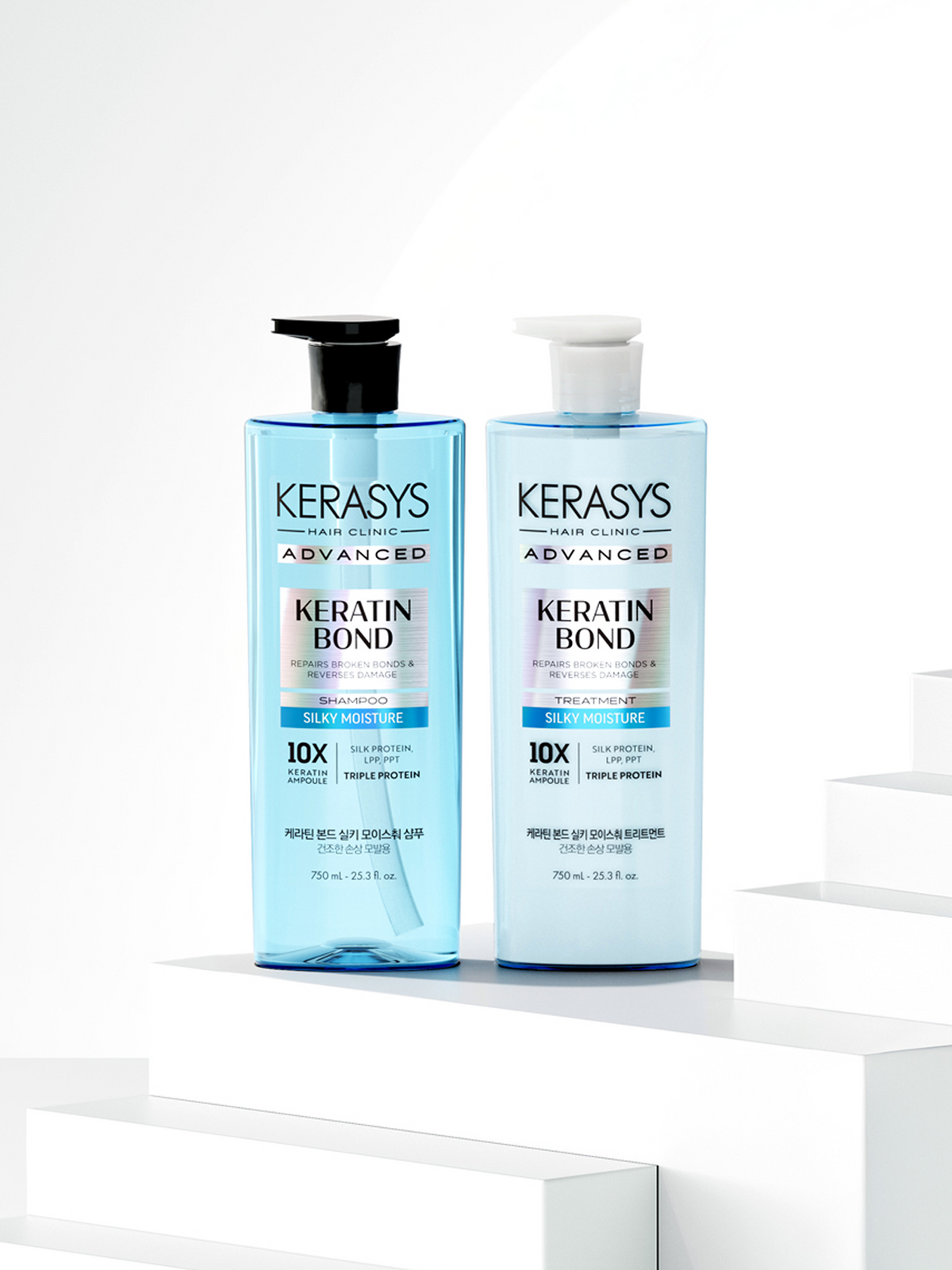 케라시스(KERASYS) 케라시스 케라틴본드 실키 모이스춰 샴푸/트리트먼트 750ML 골라담기