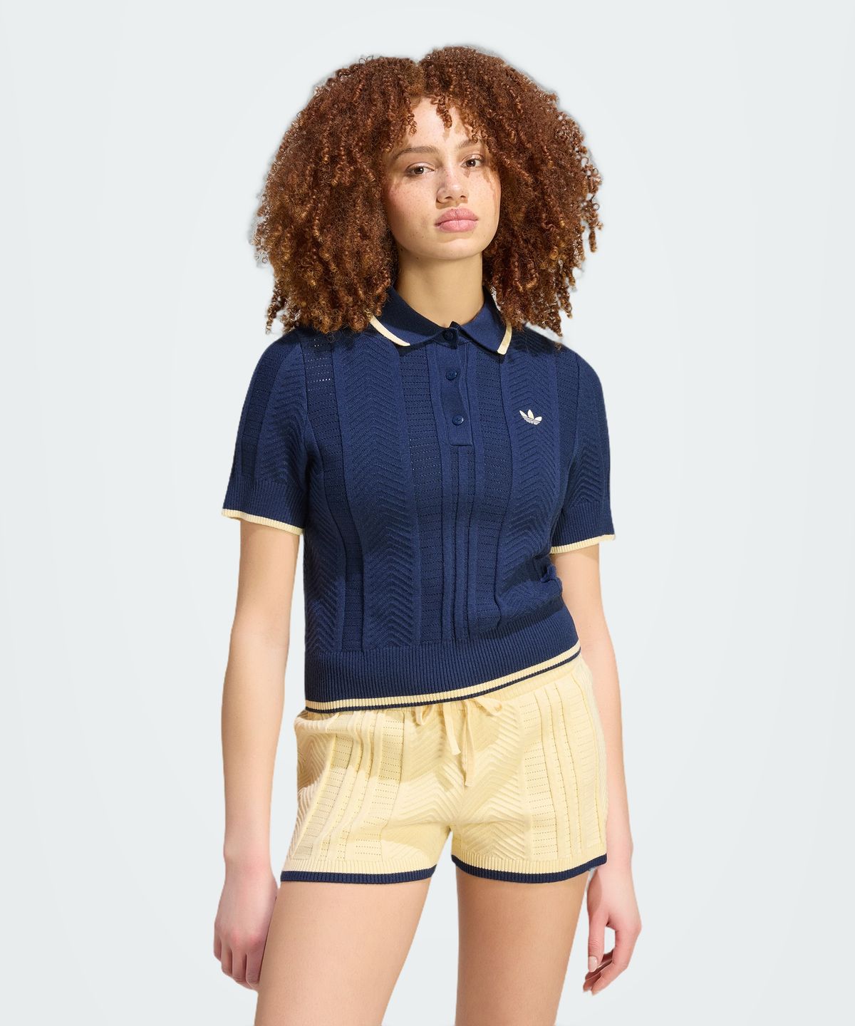 아디다스(ADIDAS) 케이블 니트 칼리 티 폴로 KR7059