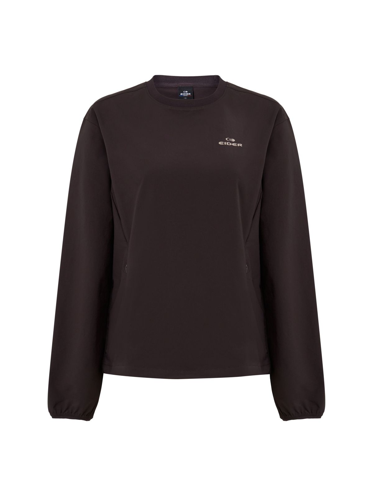 아이더(EIDER) POP 여성 우븐 라운드 티셔츠_Dark Brown