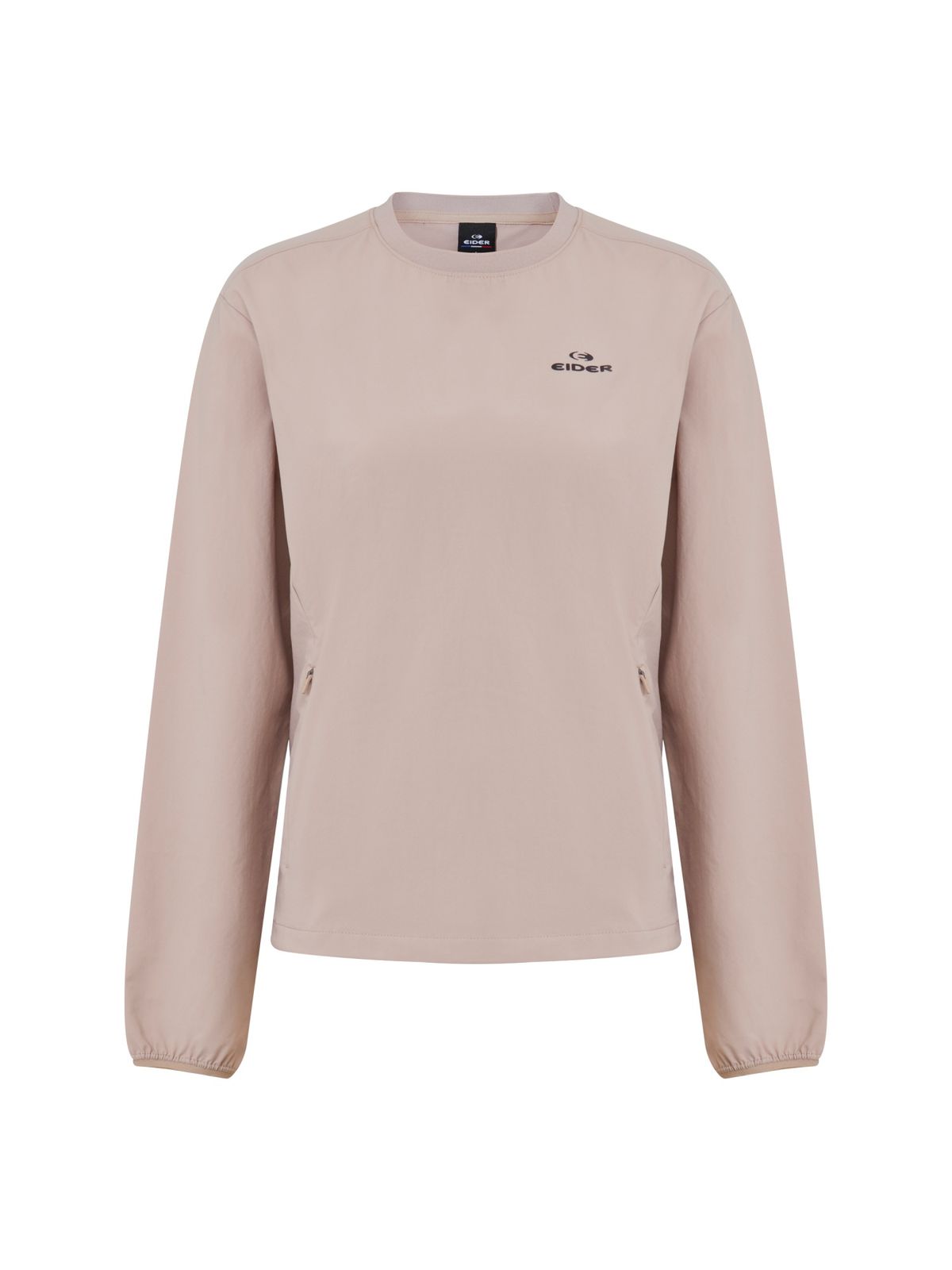 아이더(EIDER) POP 여성 우븐 라운드 티셔츠_BEIGE PINK