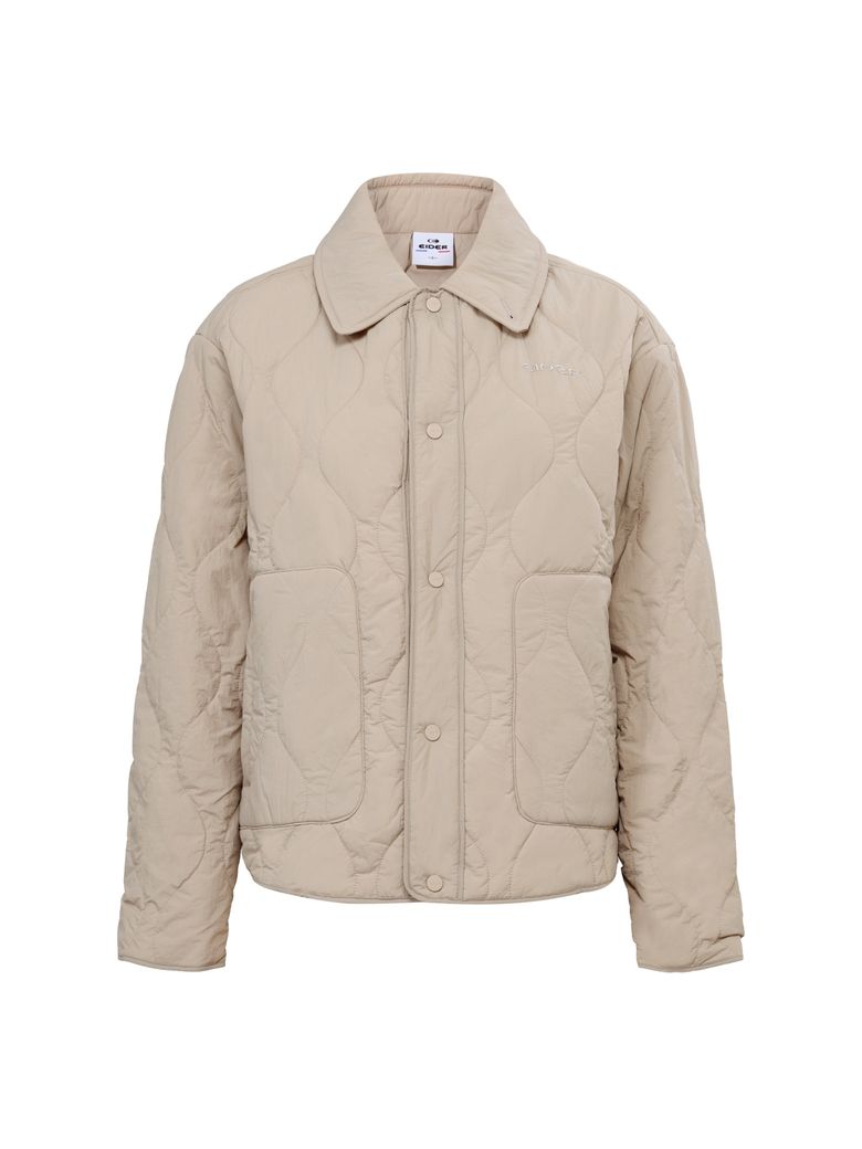 POP 여성 셔켓 패딩 자켓_MID BEIGE
