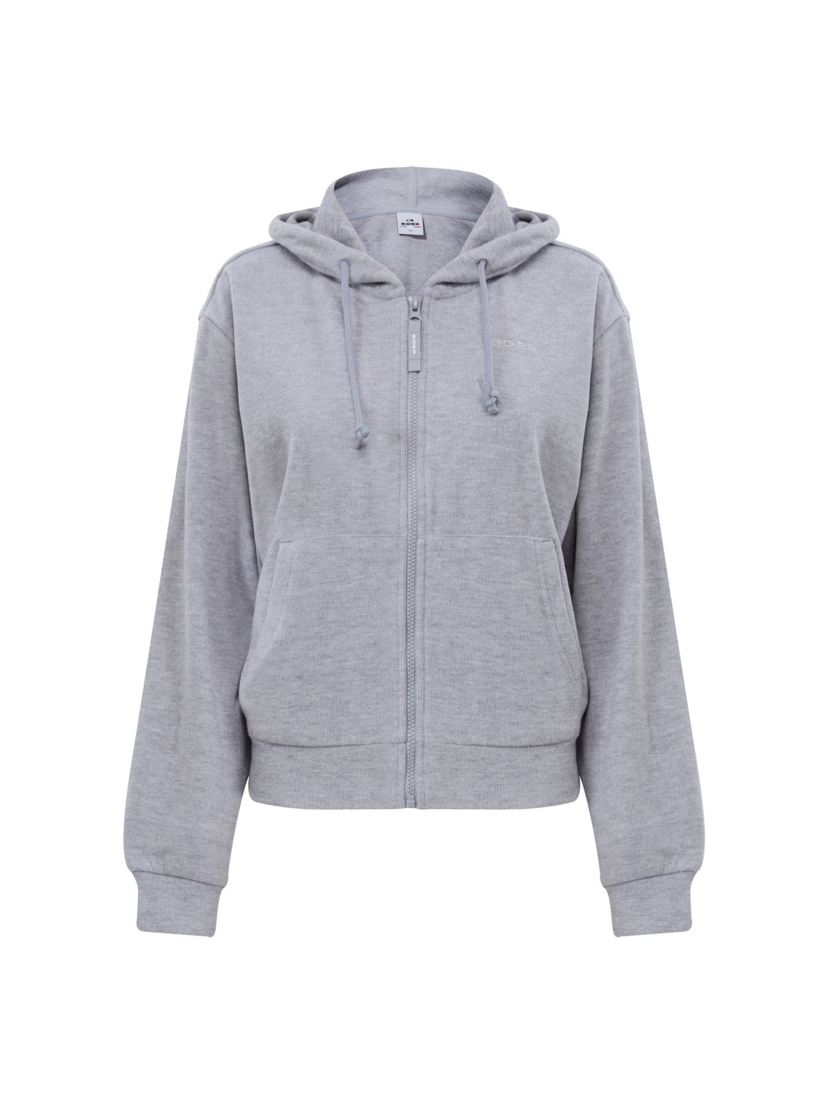 아이더(EIDER) POP 소프트 골지 여성 후드 짚업_Melange GREY