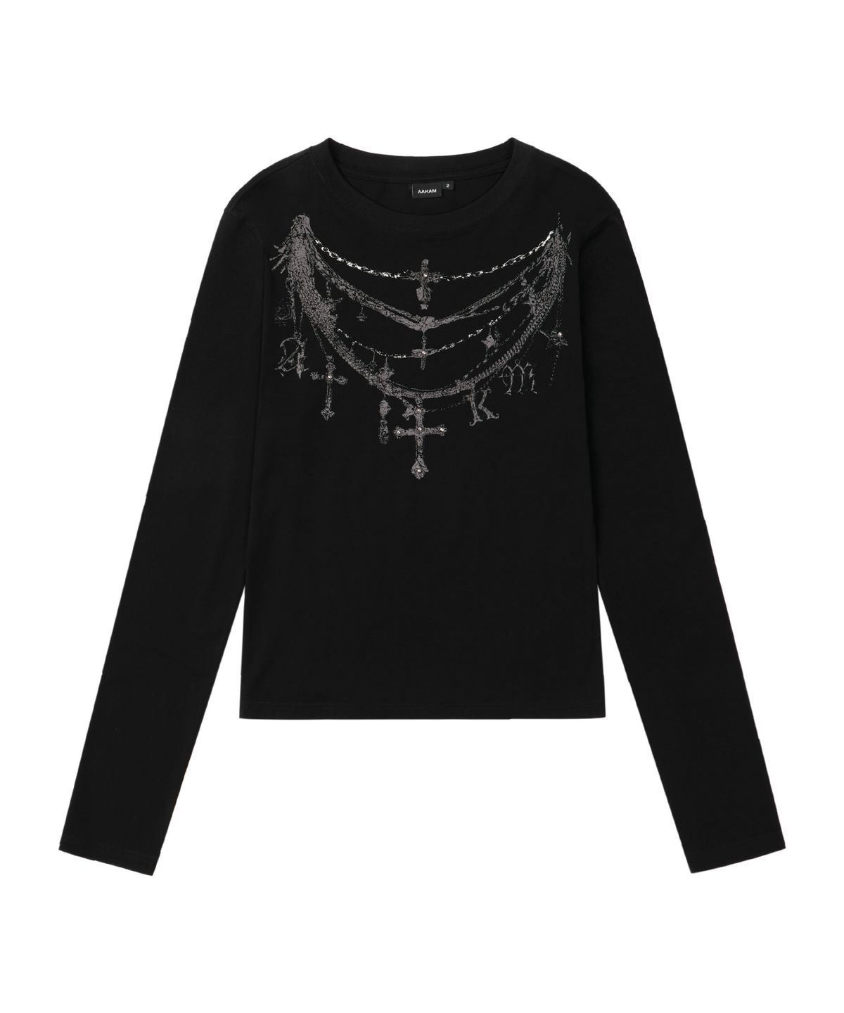 아캄(AAKAM) Gothic Chain Printed Long Sleeve (Black)