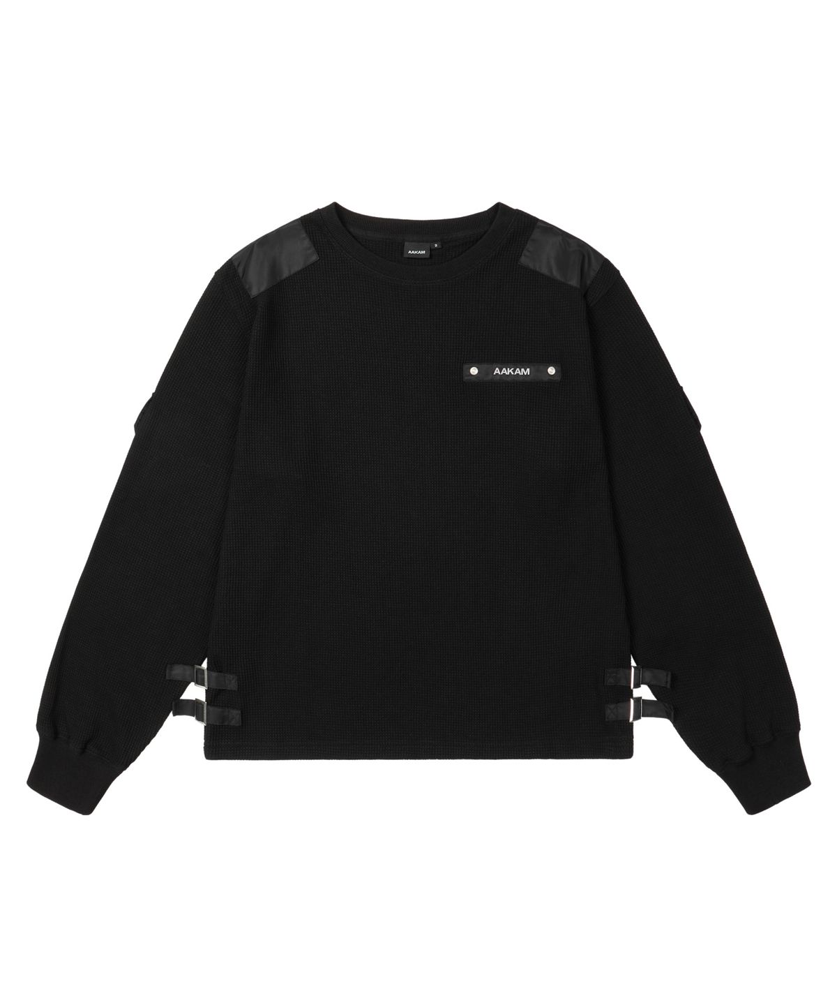 아캄(AAKAM) Waffle Aviator Long Sleeve (Black)