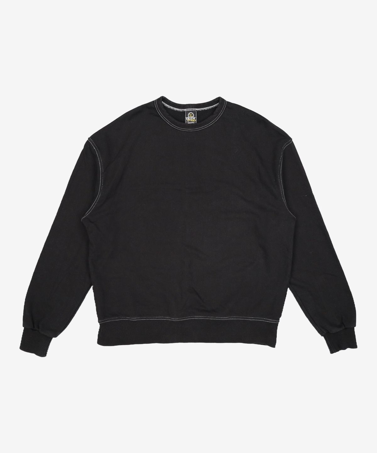 프리즘웍스(FRIZMWORKS) NEEDLEWORK STITCH SWEATSHIRT _ BLACK XL